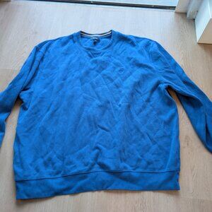 XL Façonnable Blue Cotton crewneck sweatshirt Long Sleeve Preppy Blue France